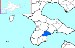 The location of Kikonai in Oshima Subprefecture.