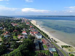 View from Laboe Naval Memorial southbound