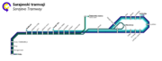 The unofficial Sarajevo tram network map