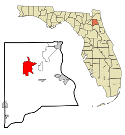 Location in Clay County and the state of Florida