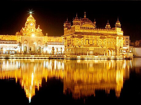 Harmandir Sahib (The Golden Temple) is culturally the most significant place of worship for the Sikhs. Maharaja Ranjit Singh rebuilt Harmandir Sahib in marble and copper in 1809, overlaid the sanctum with gold foil in 1830.[198]