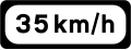 35 km/h advisory speed limit