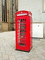 Telephone box standing in Bielefeld, Germany