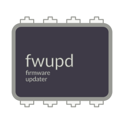 Logo of fwupd with firmware updater subheading
