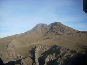 Aerial view of Cerro Tres Picos.