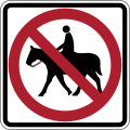 Horse riders prohibited