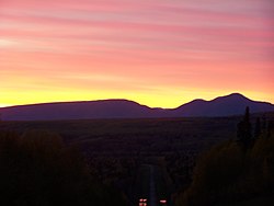 The Sleeping Giant – the view from the top of the hill heading into the Hamlet