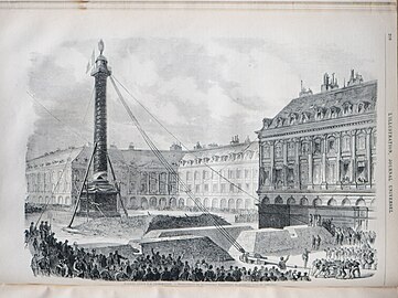 The Paris Commune prepares to pull down the Vendôme Column