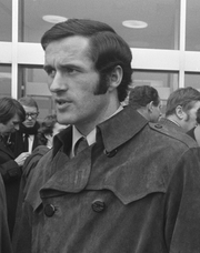 A black and white photograph of George Graham, before his stint as Arsenal manager.