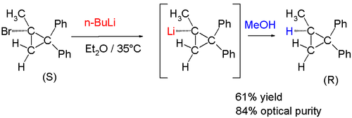 Optical stability of 1-methyl-2,2-diphenylcyclopropyllithium