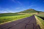 A paved road takes visitors to the top of the park