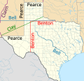 Image 35Proposals for Texas northwestern boundary (from History of New Mexico)