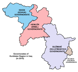 Halabja Governorate within Kurdistan Region[2]