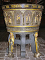 Font in a church at Lenzen, Brandenburg, Germany