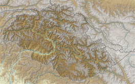 Map showing the location of Hispar Glacier