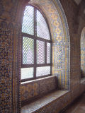 Quadra (architecture) of St. John the Baptist covered with azulejos in carpet style (17th c.); Museu da Reinha D. Leonor; Beja, Portugal.