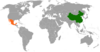 Location map for China and Mexico.