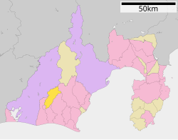 Location of Mori in Shizuoka Prefecture