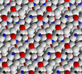 Feldspar crystal structure viewed along the b axis