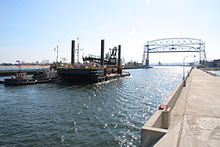 Corps of Engineer barge in canal