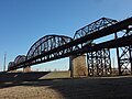 The MacArthur Bridge seen from the St. Louis riverfront