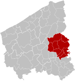 Location of the arrondissement in West Flanders