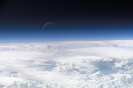 Earth's blue halo when seen from space.