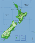 Image 1An annotated relief map (from Geography of New Zealand)