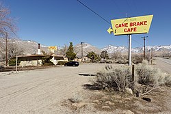 Canebrake Cafe, possibly the only commercial establishment in Canebrake