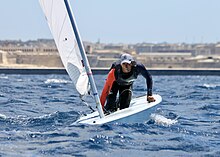 Vishnu Sarvanan on his boat