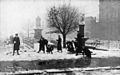 Snow scene in Sturt Gardens in 1905.