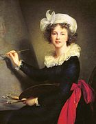 Self-portrait, painting Marie Antoinette, 1790, Uffizi.