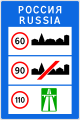 Speed limits, Russia