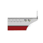 Clipper bow or "Aberdeen bow"