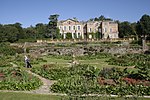 Garden walls, paving and steps on the south front of Hestercombe House