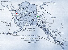 Routes from Seattle to Nome. Map from 1901