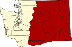 Location of Eastern Washington