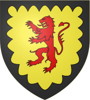 Attributed arms of Roland : D'or au lion de gueules, à la bordure engrêlées de sable