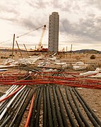 The tower that would have lowered the Icecap device into the ground