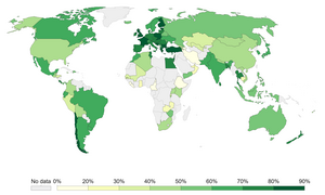 Taxes as a share of cigarette price, 2014[288]