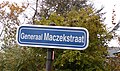 Street named after General Maczek, Aalter-Brug, Belgium