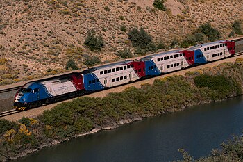 Frontrunner through the Jordan Narrows, September 2023