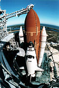 Endeavour on Pad 39B.