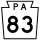 Pennsylvania Route 83 marker