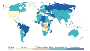 Types of bans on tobacco advertising, 2014[289]