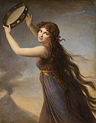 Emma Hamilton as a Bacchante, 1792, Lady Lever Art Gallery.