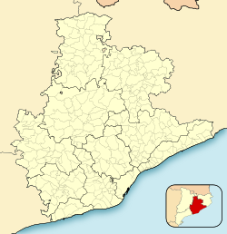 Castell de l'Areny is located in Province of Barcelona