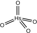 Stick model hassium tetroxide