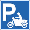 Parking zone for motorbikes