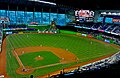 A photograph of a baseball diamond